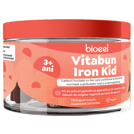 Jeleuri fructate cu fier Vitabun Iron Kid, 90 bucati, Bioeel 685169
