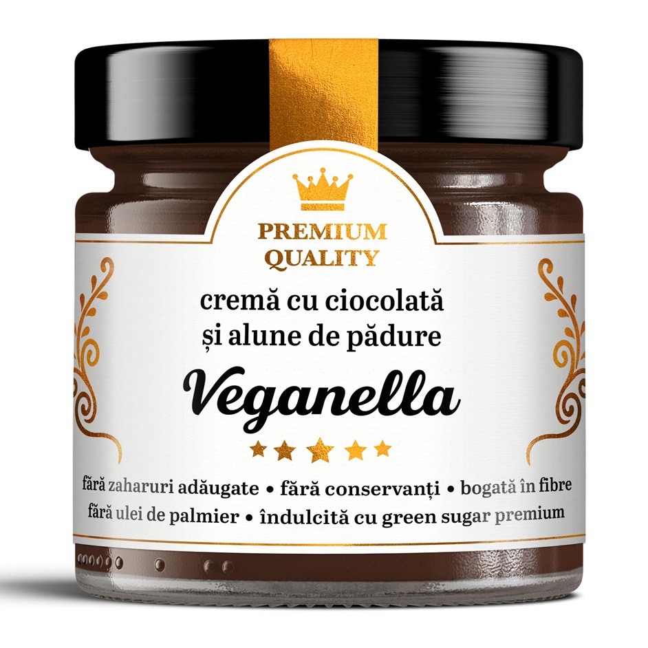 Crema cu ciocolata si alune de padure Veganella Secretele Ramonei, 250 g, Laboratoarele Remedia