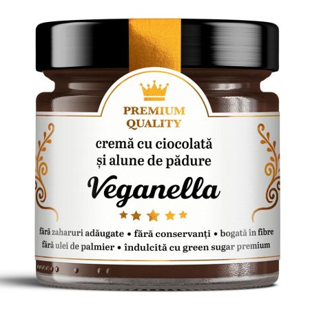 Crema cu ciocolata si alune de padure Veganella Secretele Ramonei, 250 g, Laboratoarele Remedia