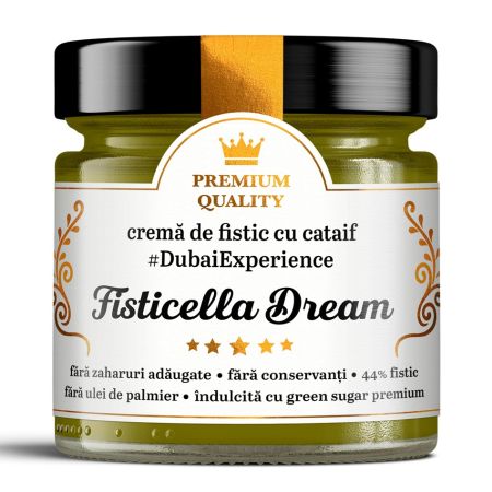 Crema cu fistic organic si cataif Fisticella Dream Secretele Ramonei, 250 g, Laboratoarele Remedia