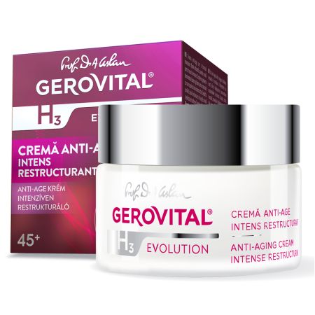 Crema anti-age intens restructuranta 45+ H3 Evolution, 50 ml, Gerovital