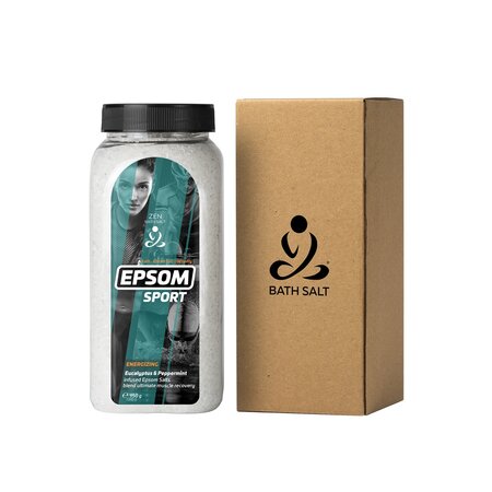 Sare de baie cu ulei esential de Menta si Eucalipt Sport Epsom, 950 g, Zen 685420