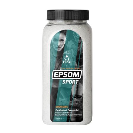 Sare de baie cu ulei esential de Menta si Eucalipt Sport Epsom, 950 g, Zen