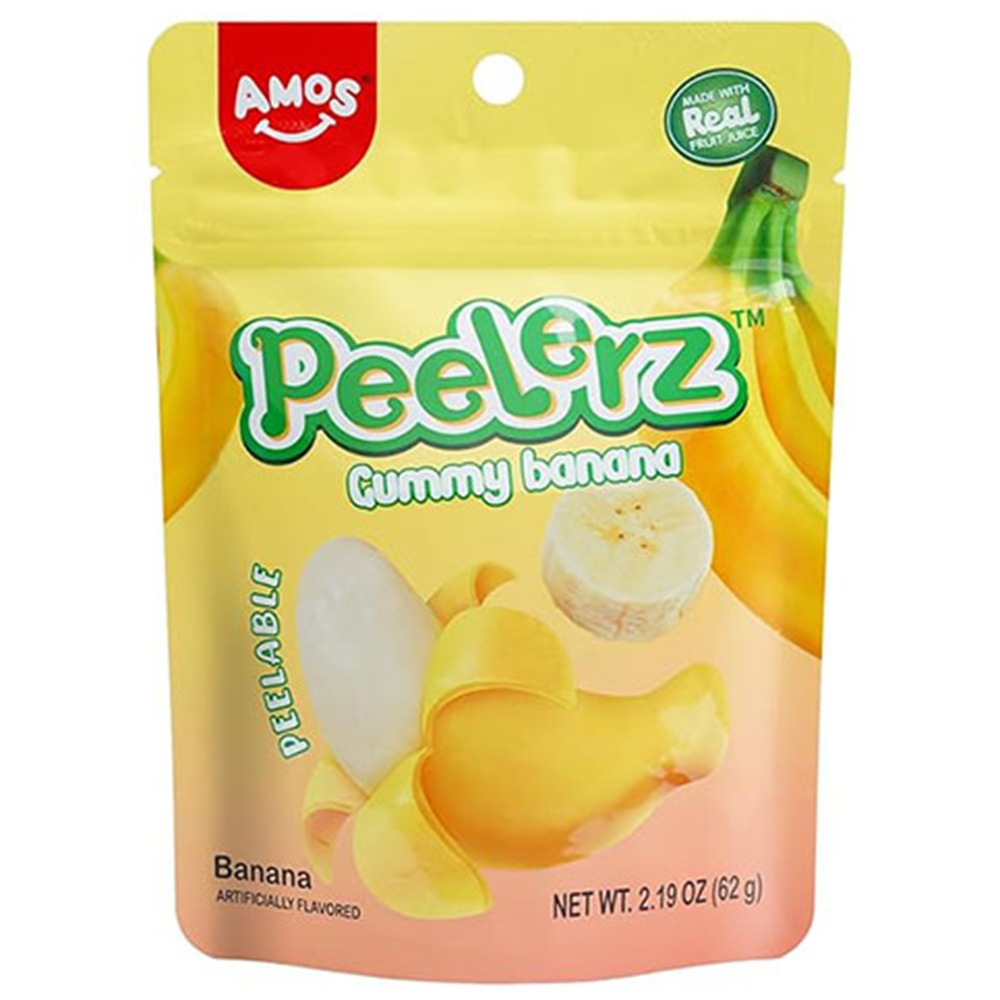 Jeleuri cu banana Peelerz Gummy Banana, 65 g, Amos