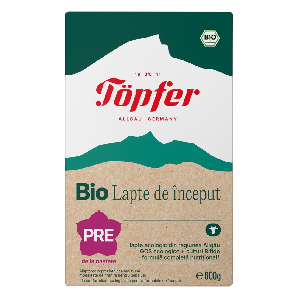 Lapte praf Bio Pre, 600 g, Topfer