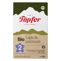 Lapte praf 6 luni + Bio 2, 600 g, Topfer
