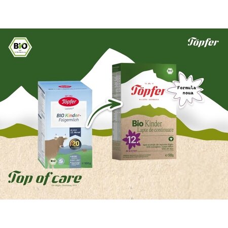 Lapte praf + 12 luni Bio Kinder, 500 g, Topfer 695150