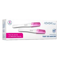 Test de sarcina tip stilou cu detectare timpurie, 2 bucati, Advent Life