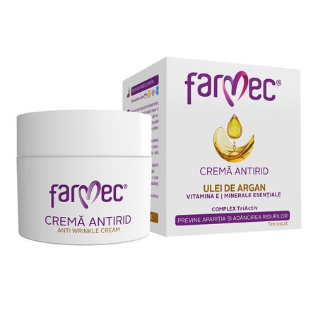Crema antirid ulei de argan, 50 ml, Farmec