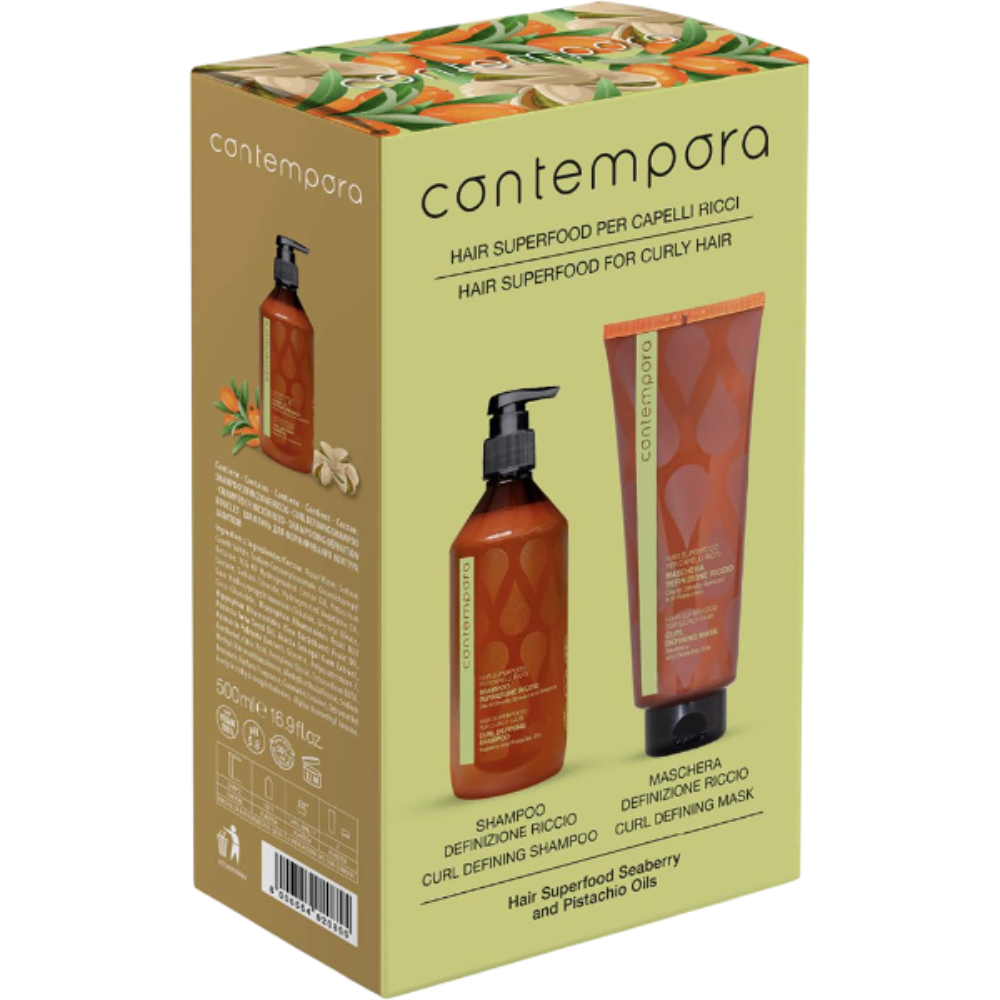 Set Sampon pentru par cret 500 ml + Masca pentru par cret 350 ml, Contempora