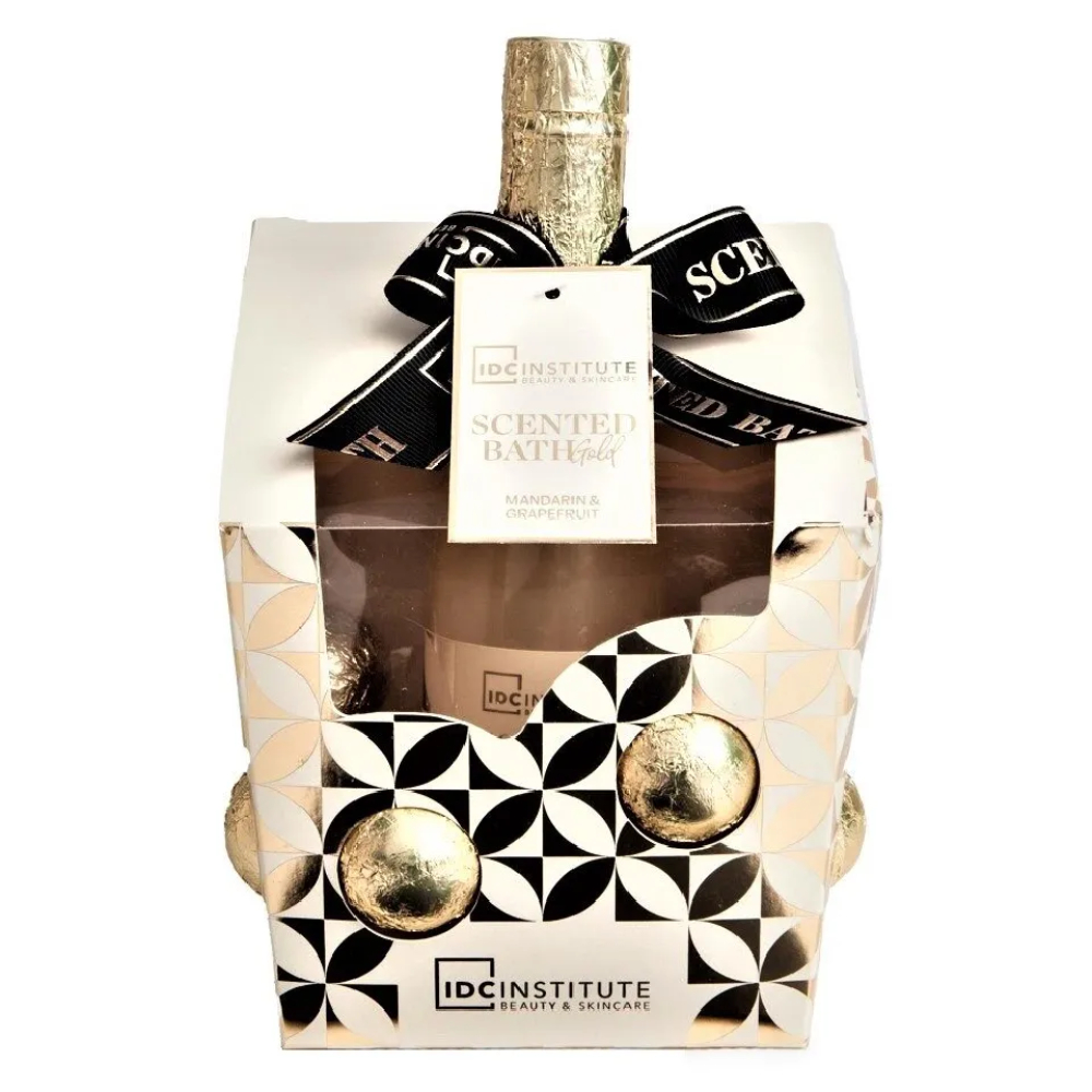 Set cutie sampanie Scented Bath Gold, 7 bucati, IDC Institute