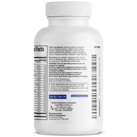 Multivitamine pentru barbati peste 50 de ani Men's 50+ Complete Once-Daily Multi, 90 tablete, Bronson Laboratories 685797