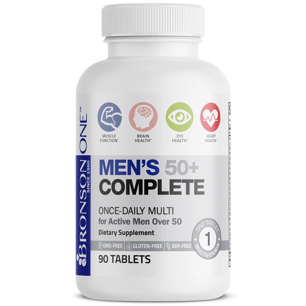 Multivitamine pentru barbati peste 50 de ani Men's 50+ Complete Once-Daily Multi, 90 tablete, Bronson Laboratories