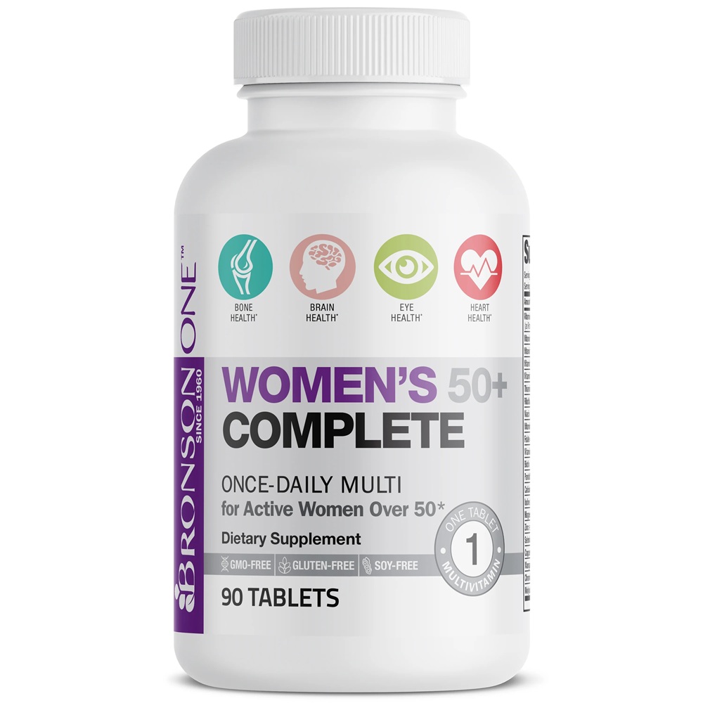 Multivitamine pentru femei peste 50 de ani Women’s 50+ Complete Once-Daily Multi, 90 tablete, Bronson Laboratories