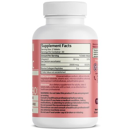 Collagen + Biotina + Vitamina C Advanced Beauty Support Formula, 90 tablete, Bronson Laboratories 685810