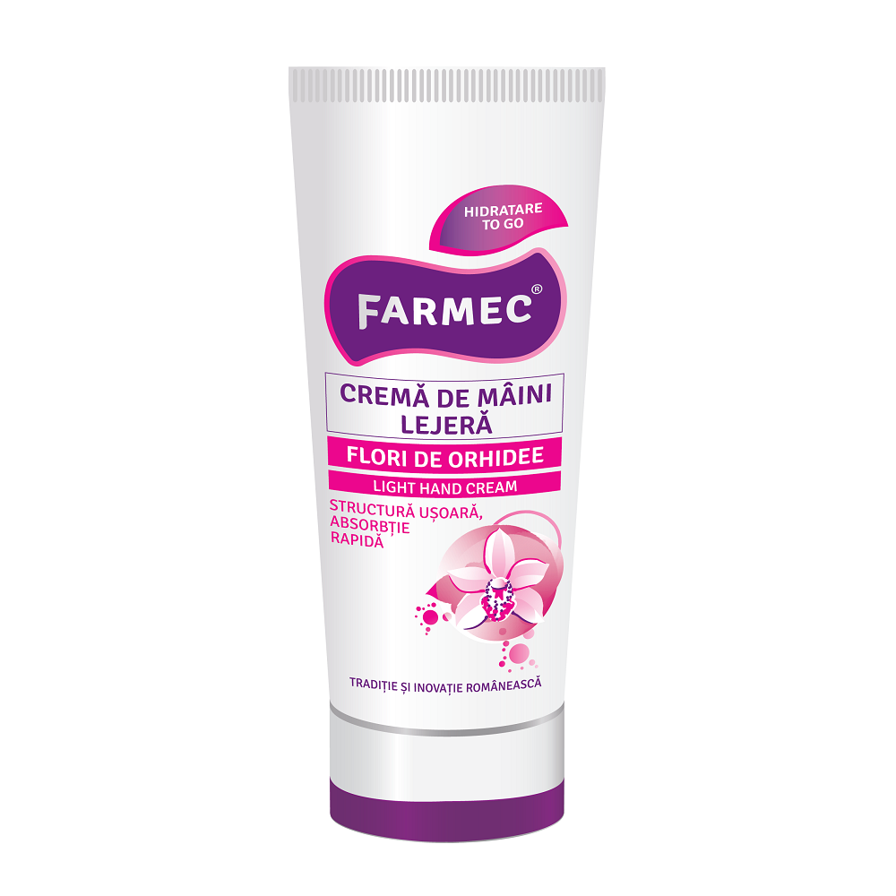 Crema de maini lejera flori de orhidee, 100 ml, Farmec