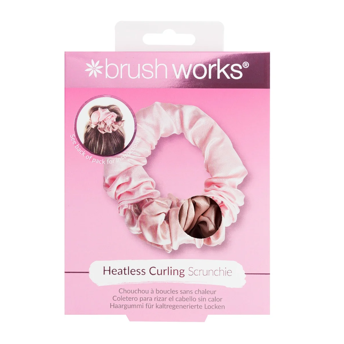 Elastic pentru incretirea parului Heatless Curling Scrunchie, 1 bucata, Brushworks