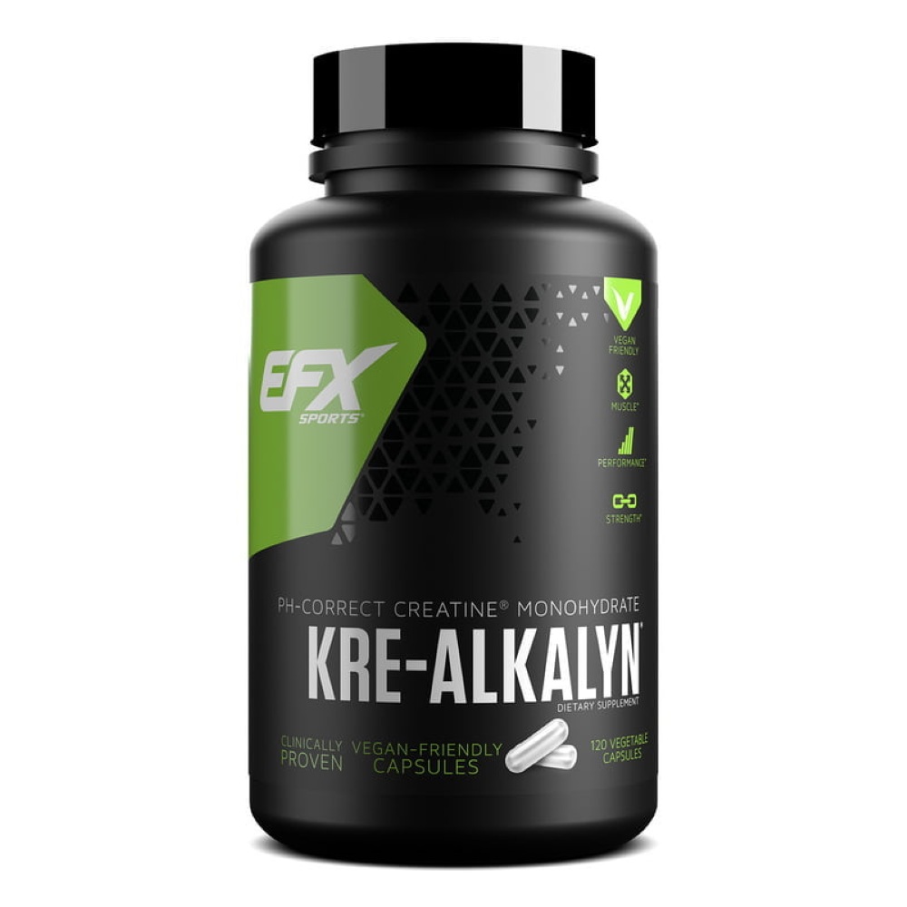 Creatina monohidrata Kre-Alkalyn, 120 capsule vegetale, Efx Sports