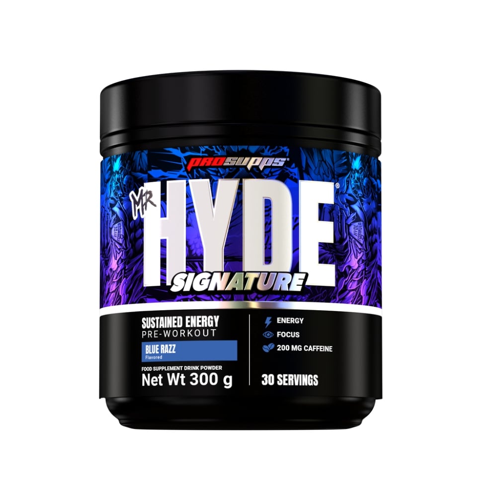 Pre workout cu cofeina Blue Razz Mr Hyde Signature, 300 g, Prosupps