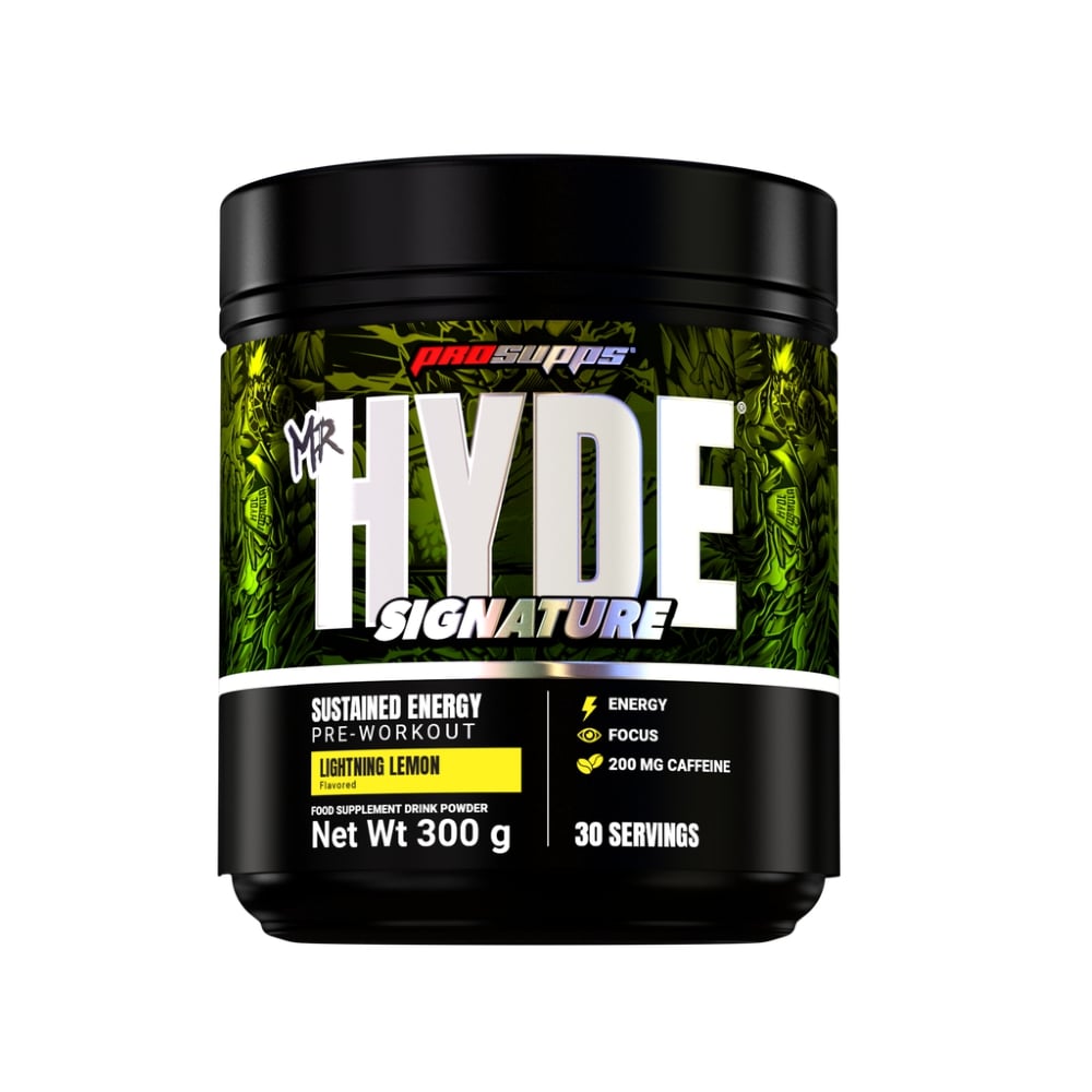 Pre workout cu cofeina Lightning Lemon Mr Hyde Signature, 300 g, Prosupps
