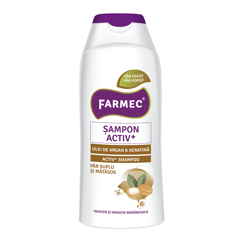 Sampon activ cu ulei de argan si keratina, 200 ml, Farmec