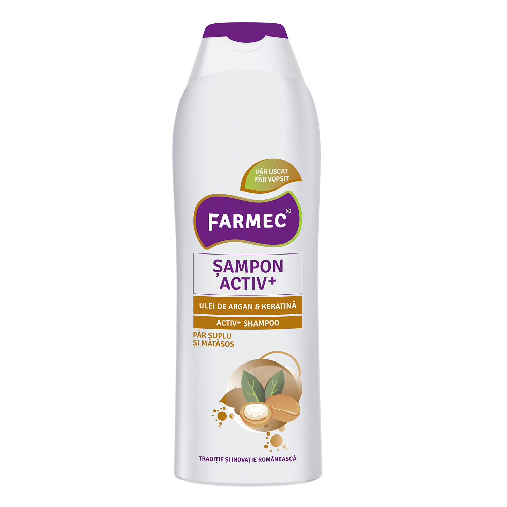 Sampon activ cu ulei de argan si keratina, 400 ml, Farmec