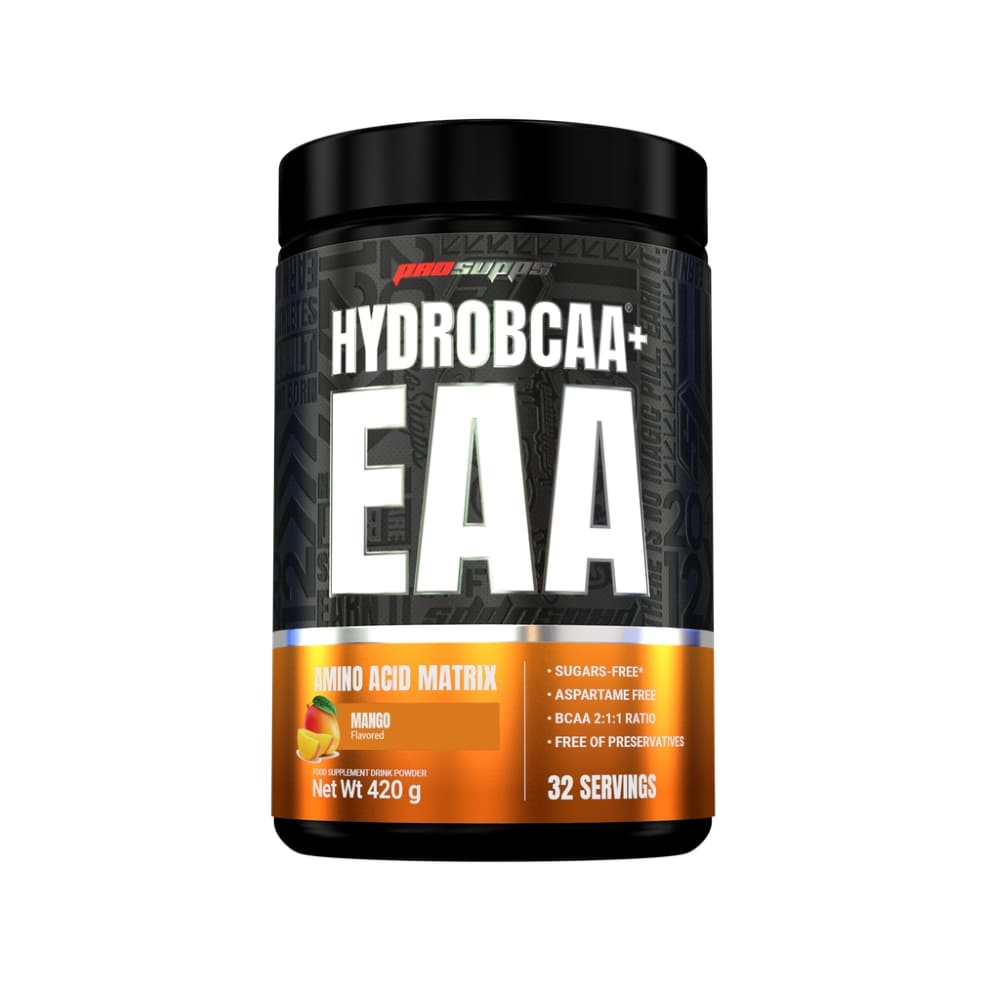 Complex de aminoacizi cu lant ramificat si aminoacizi esentiali Mango HydroBCAA+EAA, 420 g, Prosupps