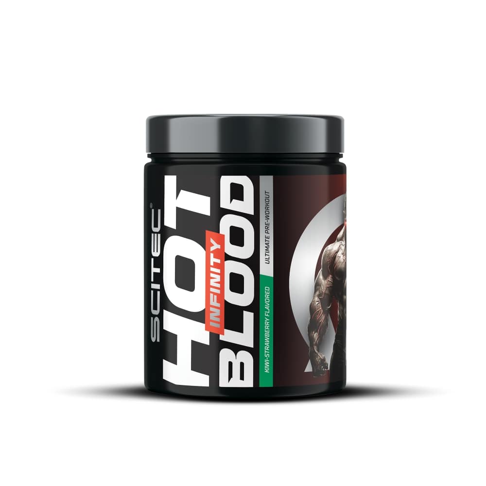 Pre workout cu cofeina Kiwi-Strawberry Hot Blood Infinity, 350 g, Scitec Nutrition