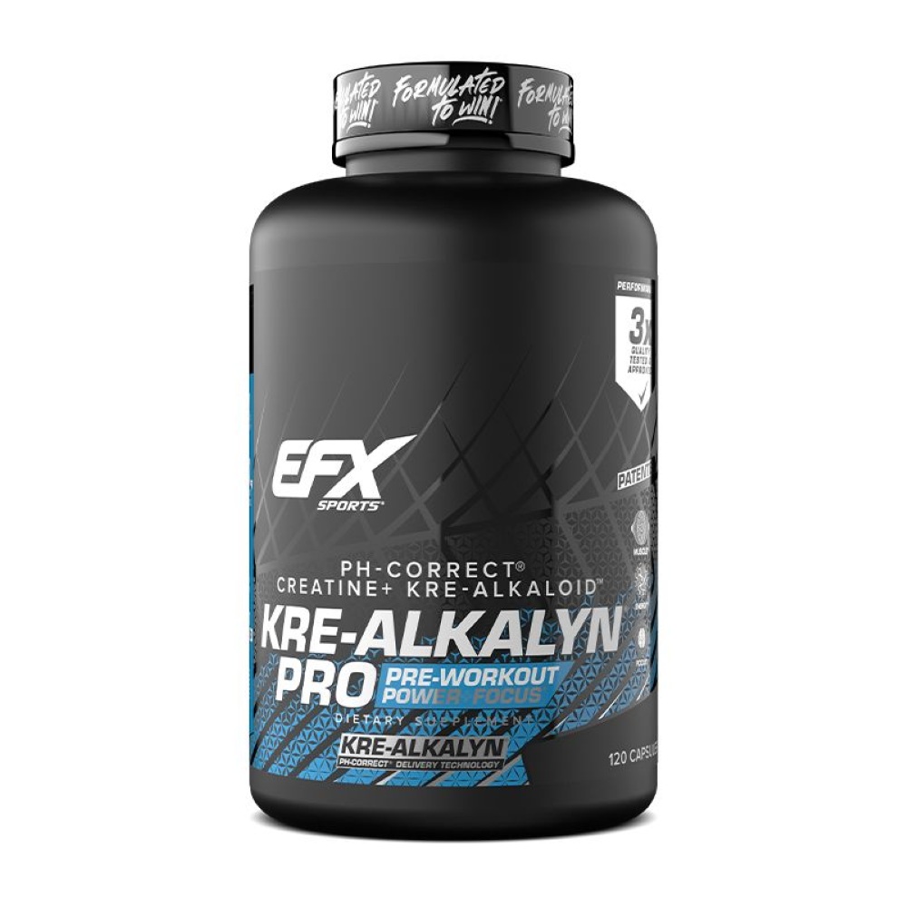 Pre Workout Kre-Alkalyn Pro, 120 capsule, Efx Sports