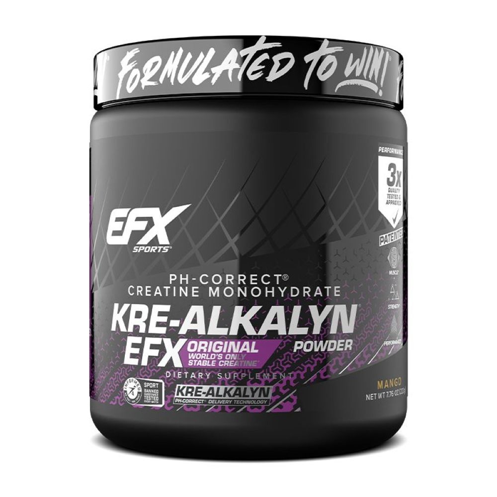 Creatina monohidrata cu aroma de Mango Kre-Alkalyn, 220 g, Efx Sports