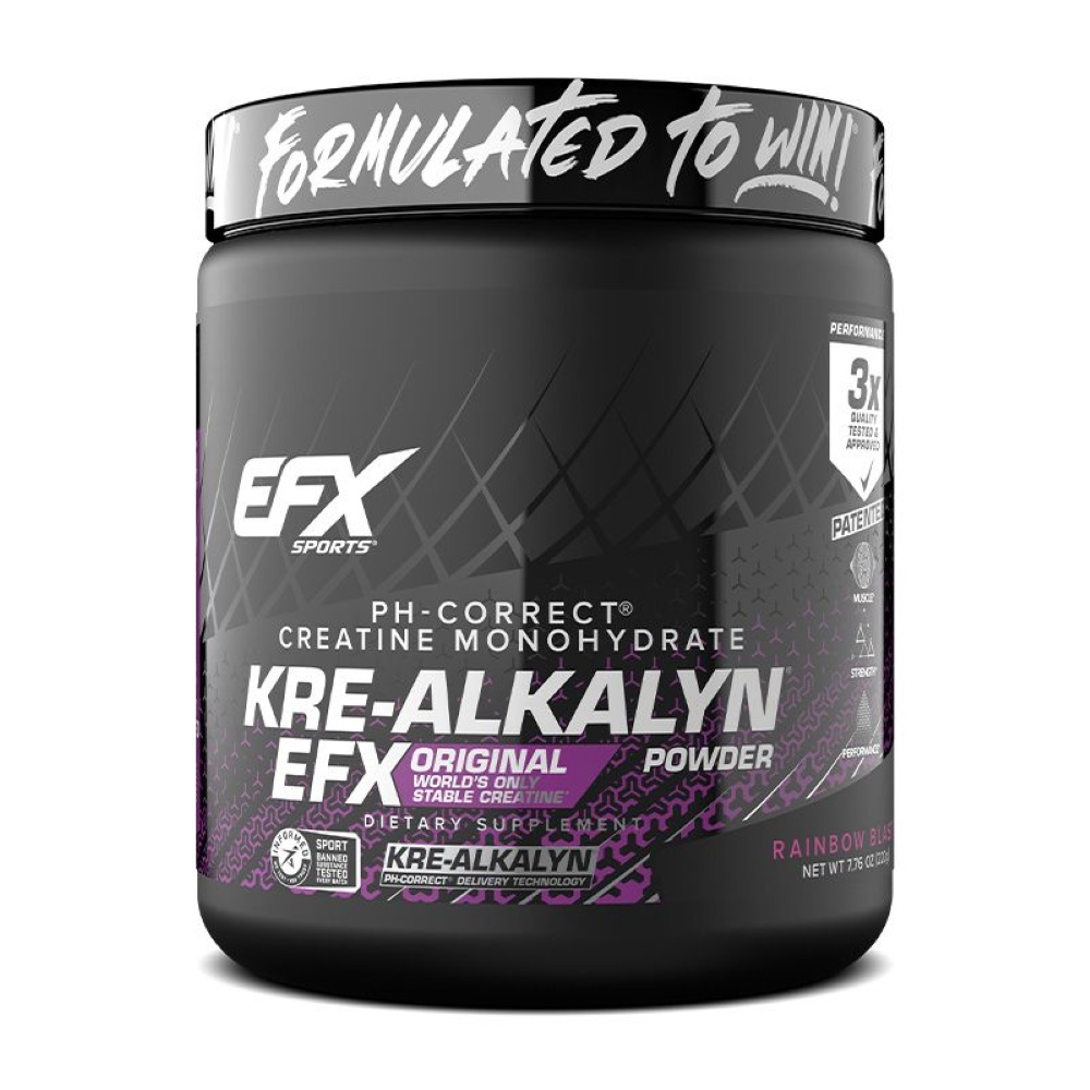 Creatina Monohidrata aroma Rainbow Blast Kre-Alkalyn, 220 g, Efx Sports