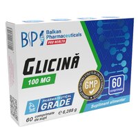 Glicina, 100 mg, 60 comprimate, Balkan Pharmaceuticals