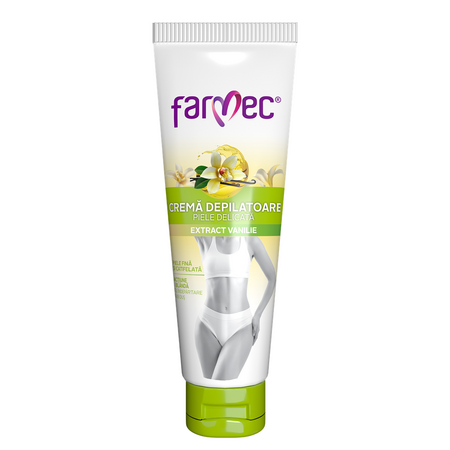 Crema depilatoare piele sensibila cu vanilie, 150 ml, Farmec