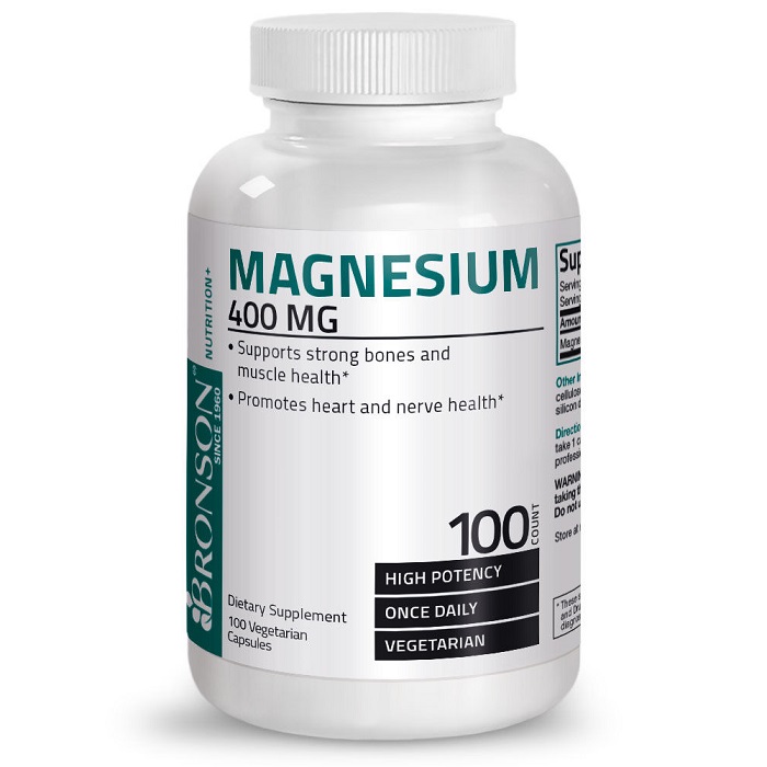 Magneziu, 400 mg, 100 capsule, Bronson Laboratories