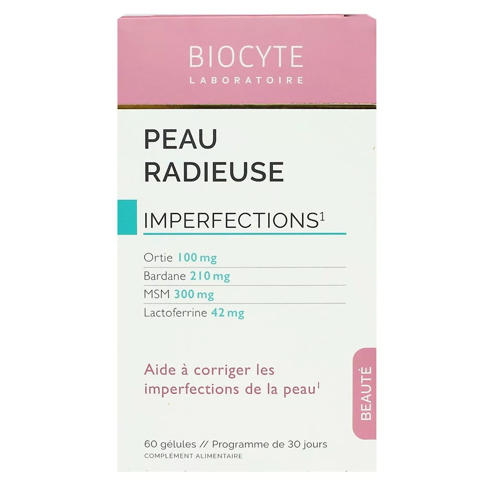 Supliment anti-acnee Peau Radieuse, 60 capsule, Laboratoire Biocyte