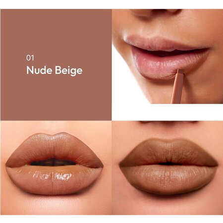 Creion de buze Plumping Liner Nude Beige, 0.16 g, Ruby Kisses 686725