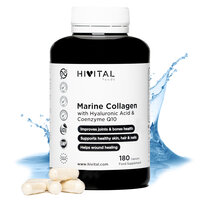 Colagen marin cu Acid hialuronic si Coenzima Q10, 180 capsule, Hivital