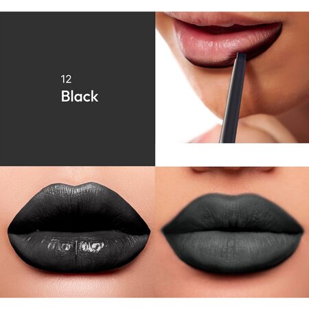 Creion de buze Plumping Liner Black, 0.16 g, Ruby Kisses 686775