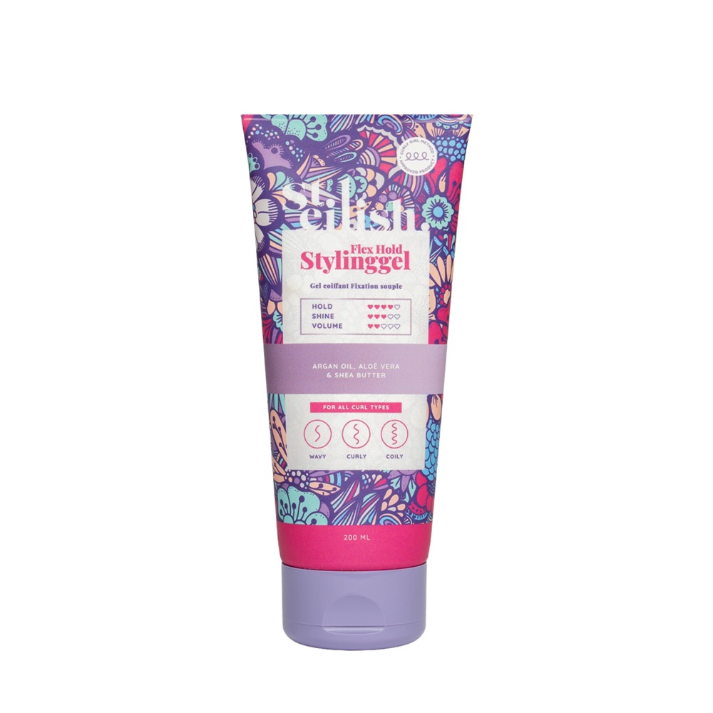 Gel cu fixare medie pentru parul cret Flex Hold, 200 ml, Steilish