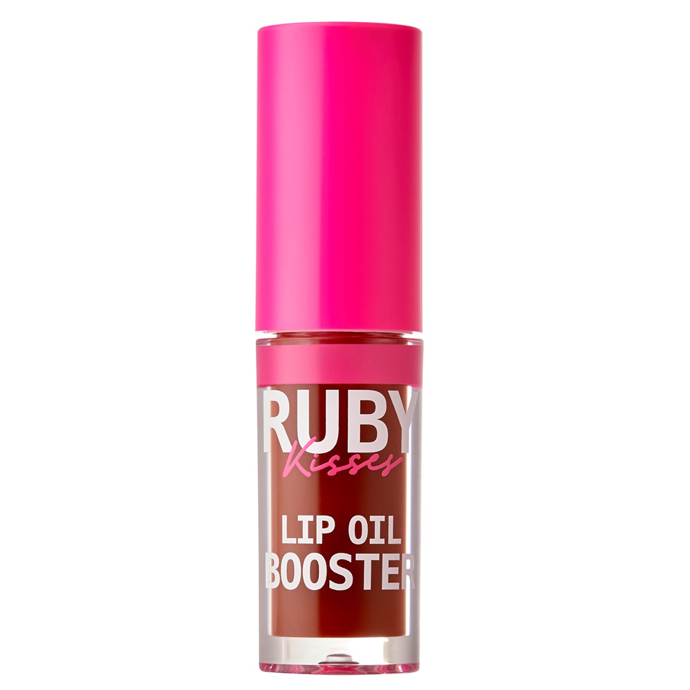 Luciu de buze cu acid hialuronic si peptide Lip Oil Booster Chocolate, 2.4 ml, Ruby Kisses