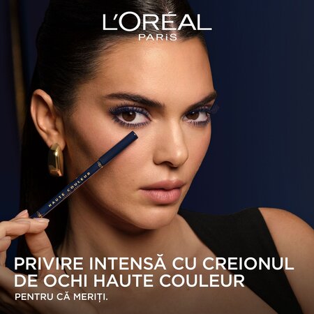 Creion khol pentru ochi Nuanta 130 Bleu Suede Haute Couleur, 1.2 g, Loreal 686852