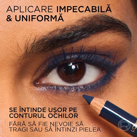 Creion khol pentru ochi Nuanta 130 Bleu Suede Haute Couleur, 1.2 g, Loreal 686856