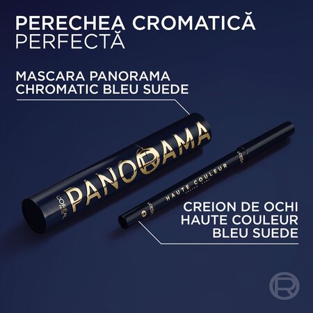 Creion khol pentru ochi Nuanta 130 Bleu Suede Haute Couleur, 1.2 g, Loreal 686858