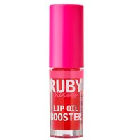 Luciu de buze cu acid hialuronic si peptide Lip Oil Booster Strawberry, 2.4 ml, Ruby Kisses