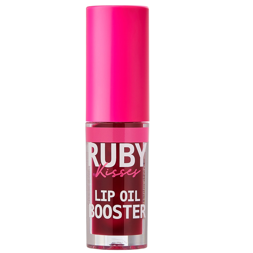 Luciu de buze cu acid hialuronic si peptide Lip Oil Booster Cranberry, 2.4 ml, Ruby Kisses
