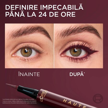 Tus lichid pentru ochi rezistent la transfer Nuanta 50 Bordeaux Cashmere Haute Precision, 1 ml, Loreal 686939
