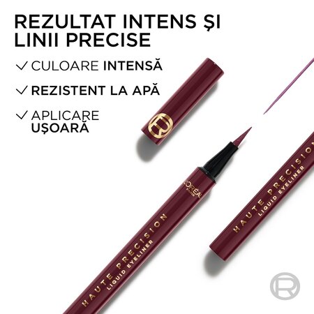Tus lichid pentru ochi rezistent la transfer Nuanta 50 Bordeaux Cashmere Haute Precision, 1 ml, Loreal 686938