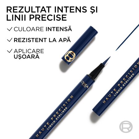 Tus lichid pentru ochi rezistent la transfer Nuanta 30 Bleu Suede Haute Precision, 1 ml, Loreal 686929