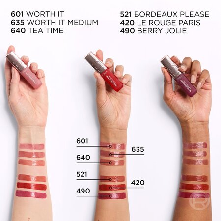 Luciu de buze hidratant Nuanta 635 Worth It Medium Hyaluron Tint, 5 ml, Loreal 687020