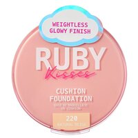 Fond de ten compact Cushion Foundation Natural Beige, 15 g, Ruby Kisses